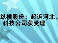 05月09日快讯：纵横股份：起诉河北、北京远度科技公司获受理