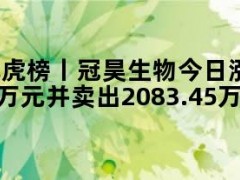 05月09日快讯：龙虎榜丨冠昊生物今日涨9.22%，知名游资方新侠买入1872.64万元并卖出2083.45万元