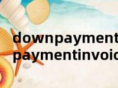 downpayment（downpaymentinvoice）