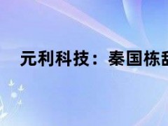 05月13日快讯：元利科技：秦国栋辞去董事、总经理等职务
